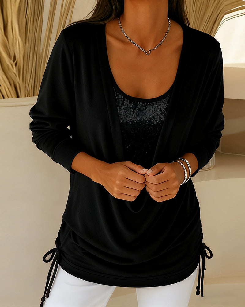 Lune London | Top with Contrasting Colors In A Two-In-One Look