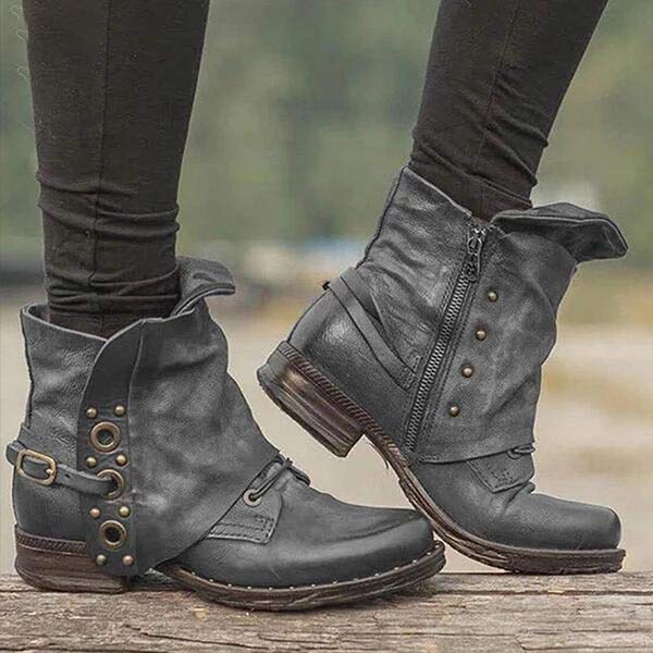 Lune London | Comfortable Slip-Resistant Side Zipper Ankle Boot
