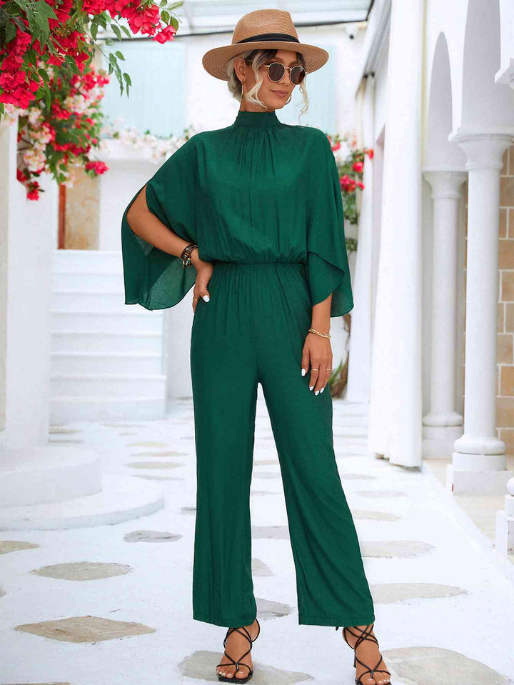 Lune London | Overall with Stand-Up Collar and Slit Sleeves and Tie Back