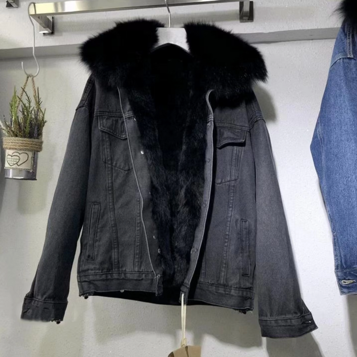 Lune London | Denim jacket, jacket made of foam cotton fabric