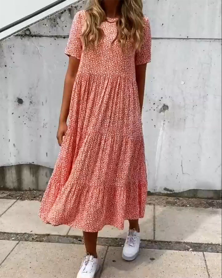 Lune London | Short sleeve dress with floral pattern