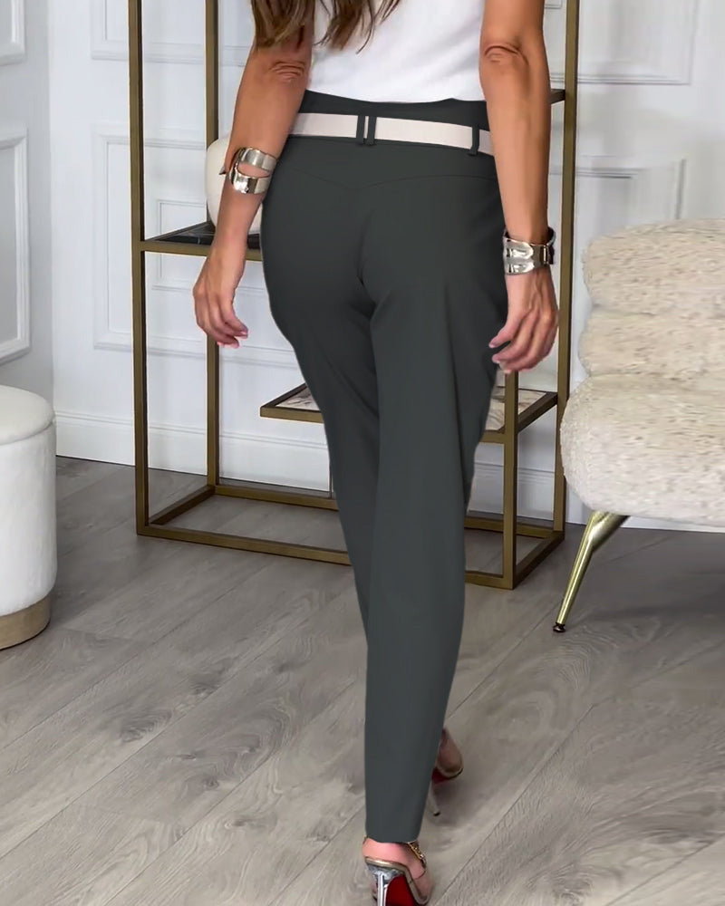 Lune London | Patchwork Pants with Belt