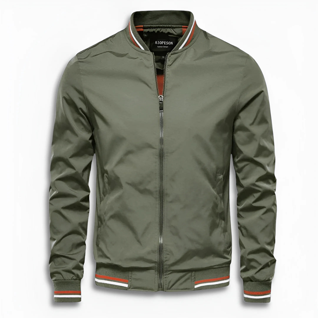 Men's Casual Transition Jacket with Water-Repellent Surface & Stand-Up Collar Lune London