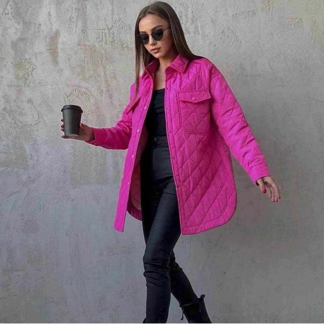 Lune London | Padded Jacket - Elegant - Button Closure, Spacious Pockets - Ideal for Autumn