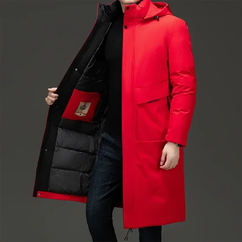 Lune London | Men's Longline Parka with Hood and Insulated Lining