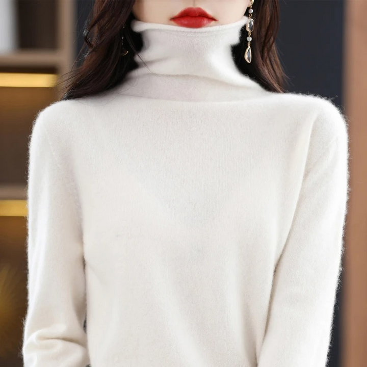 Lune London | Luxe Cashmere Pullover Women Soft Roll Neck Sweater Warm & Stylish