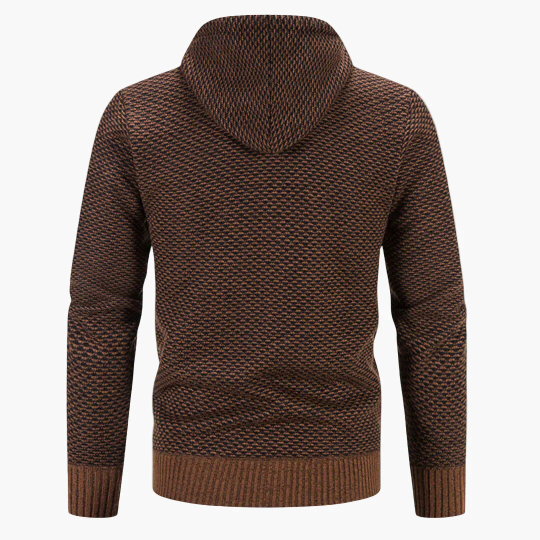Lune London | Knitted Hoodie for Autumn and Winter - Comfortable Casual Hoodie with Zipper