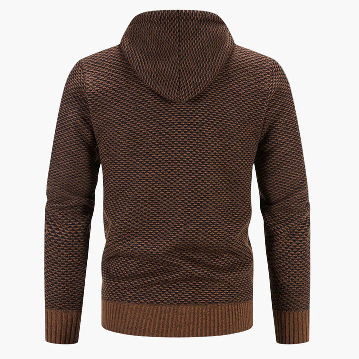 Lune London | Knitted Hoodie for Autumn and Winter - Comfortable Casual Hoodie with Zipper