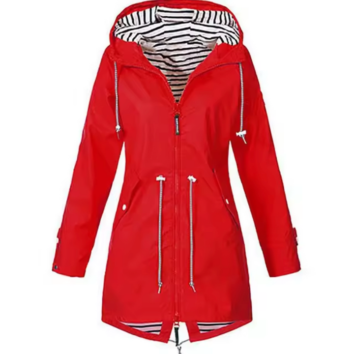 Lune London | Rain Jacket - Waterproof - Poncho Raincoat - Adjustable Waist - Hood with Lining