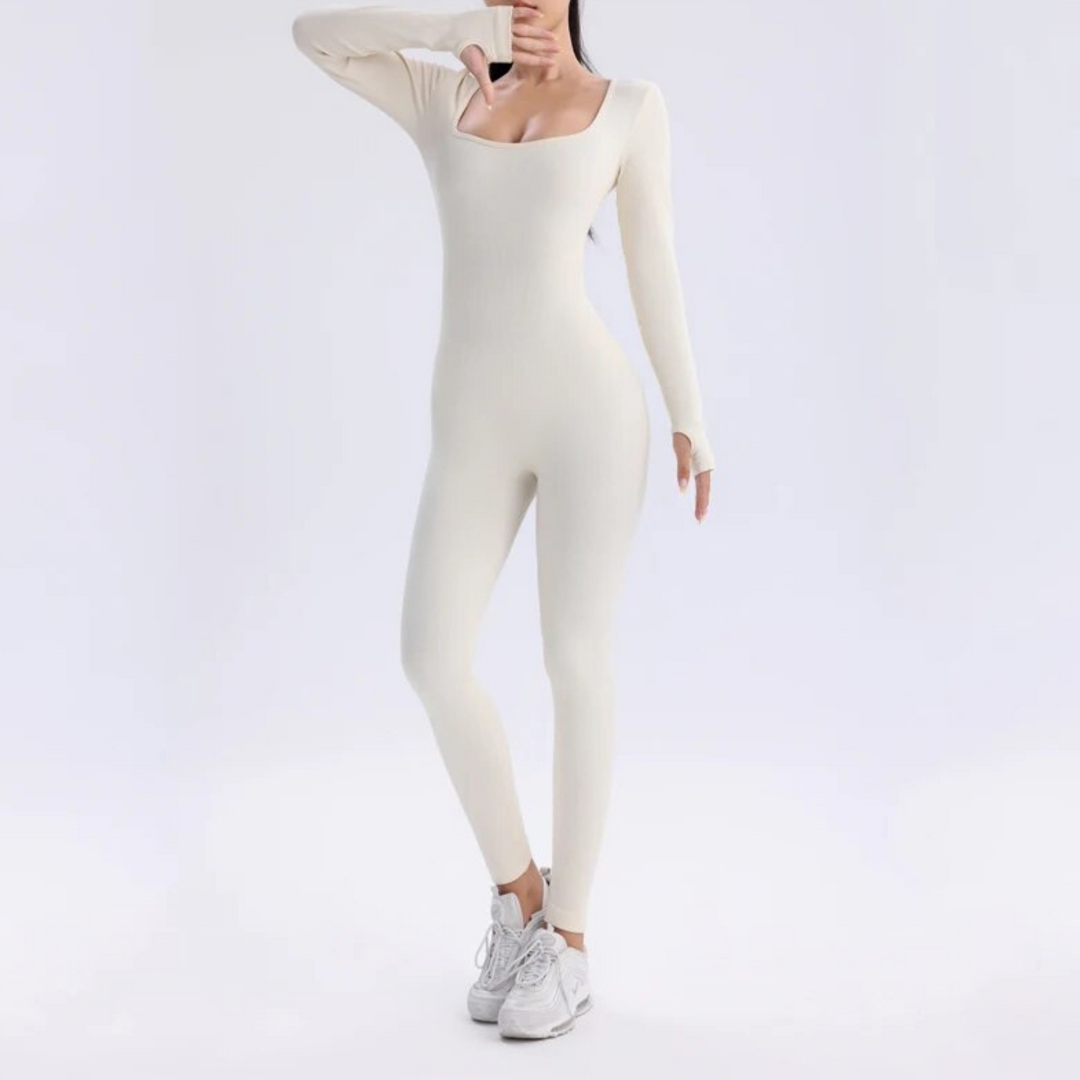 Lune London | Solid Long Sleeve Sports Jumpsuit