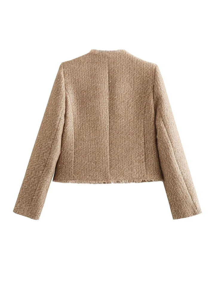 Lune London | Classic Style Tweed Jacket - Elegant Jacket for Work and Leisure, Feminine Cut