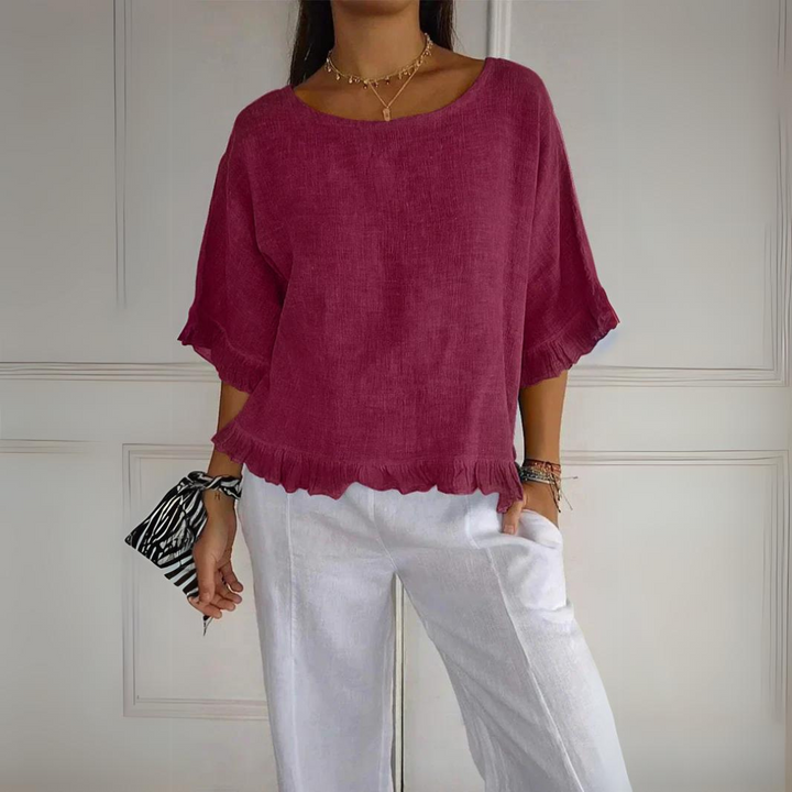 Lune London | Linen shirt with ruffle