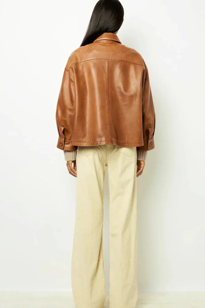 Lune London | Boxy Leather Short Jacket
