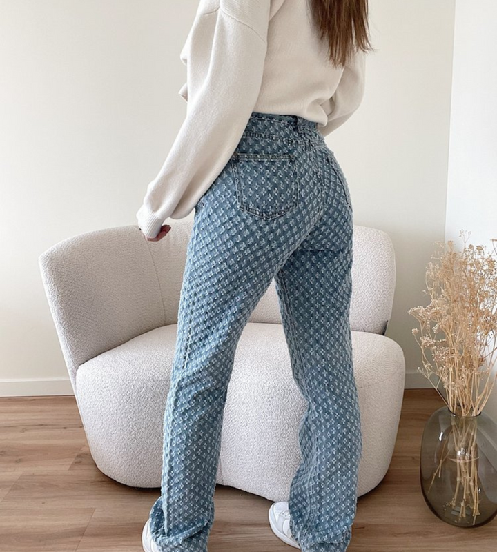 Lune London | Stylish Jeans with Diamond Pattern