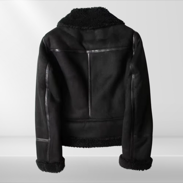 Lune London | Women's Fleece Sherpa Bomber Jacket with Zipper