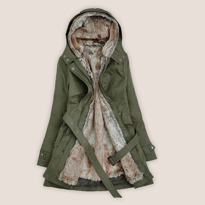 Lune London | Faux Fur Lined Parka Hooded Parka Up To The Middle Of The Thigh