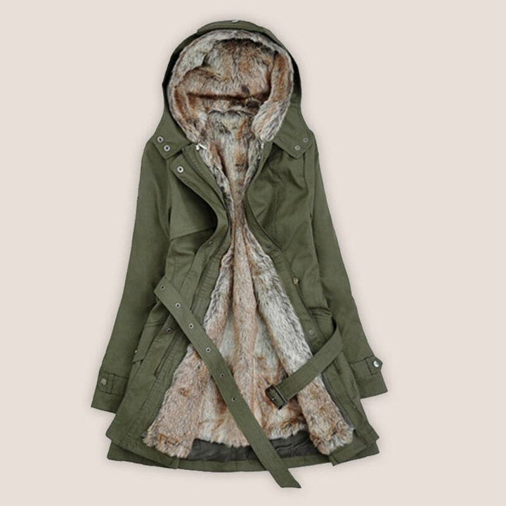 Lune London | Faux Fur Lined Parka Hooded Parka Up To The Middle Of The Thigh