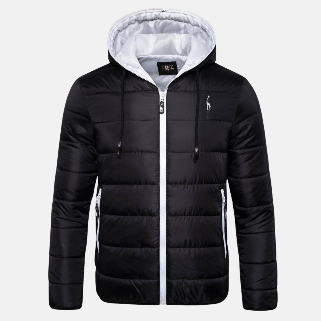 Lune London | Down jacket - regular fit - hood with drawstring - water-repellent - zipper closure