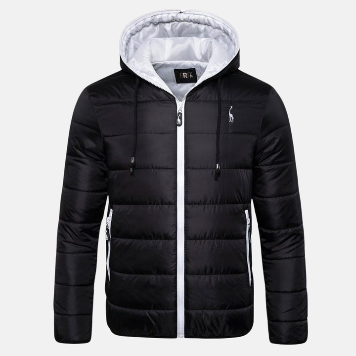 Lune London | Down jacket - regular fit - hood with drawstring - water-repellent - zipper closure