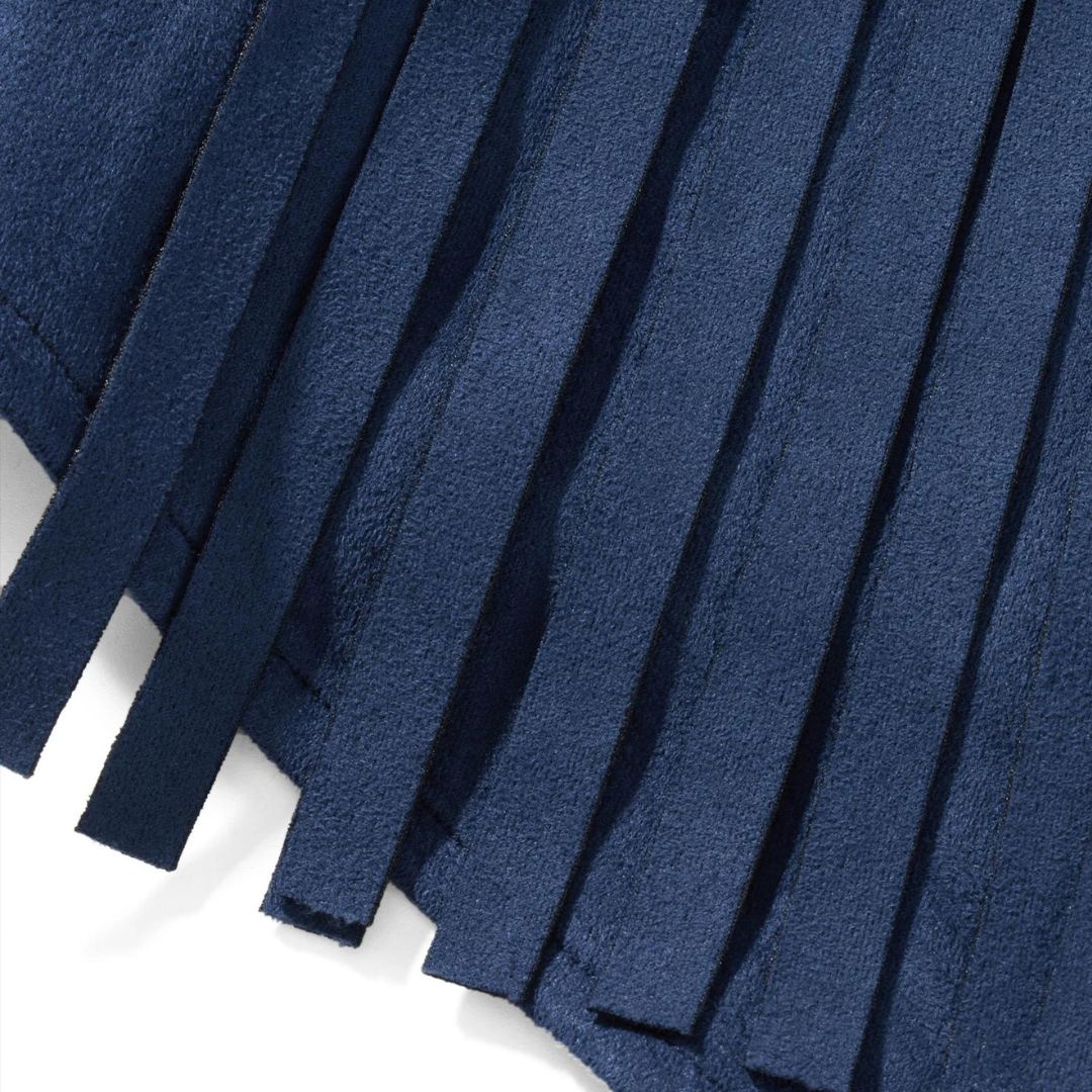 Lune London | Suede vest with fringes and button detail