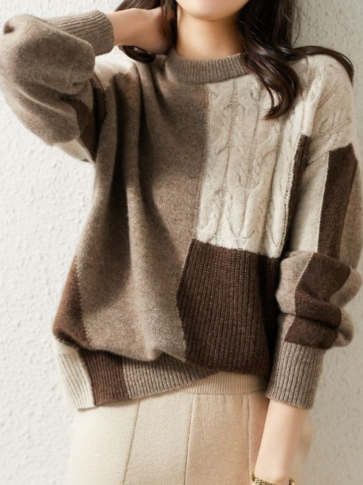 Lune London | Chic & Stylish Knit Sweater In Contrasting Color