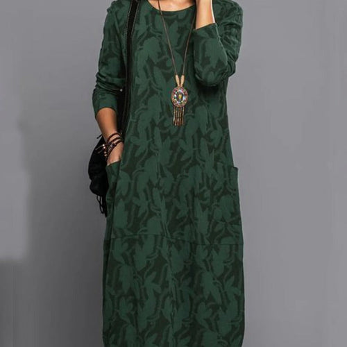 Lune London - Long sleeve dress with pockets and print