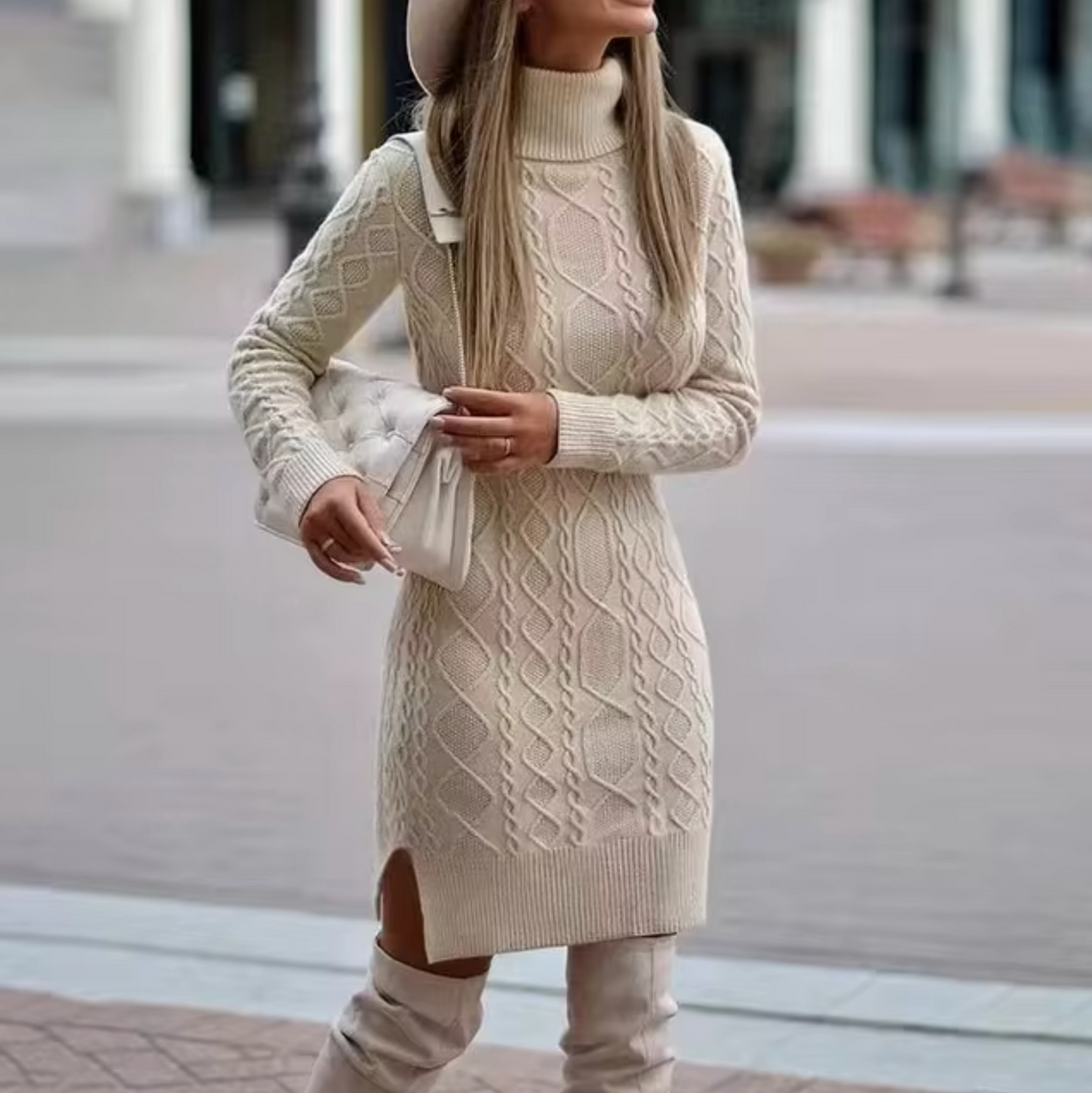 Lune London | Knitted Turtleneck Sweater Dress