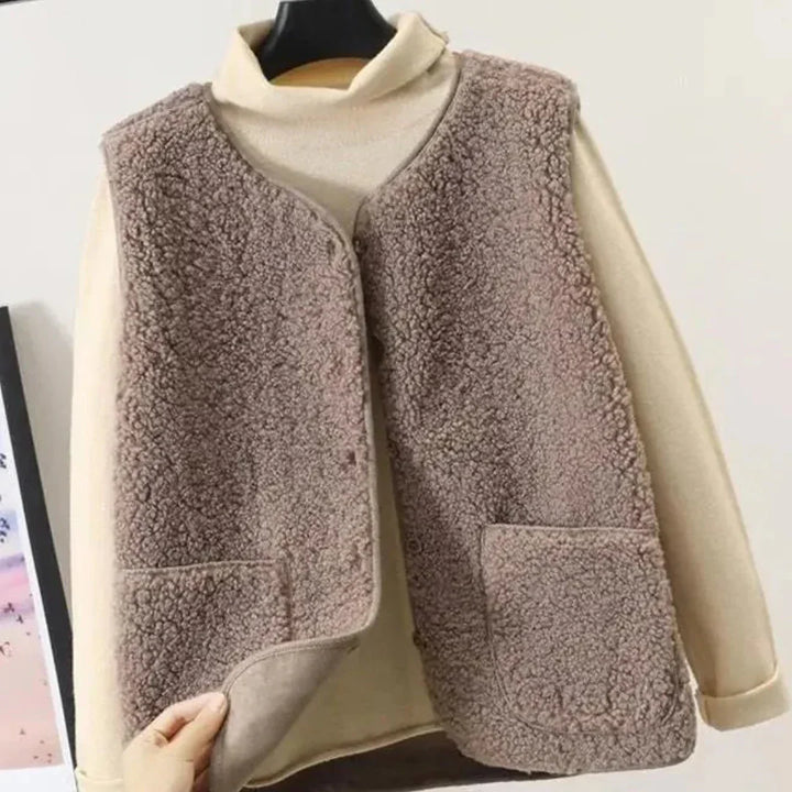 Lune London | Warm Without Sleeves for Women Button Closure