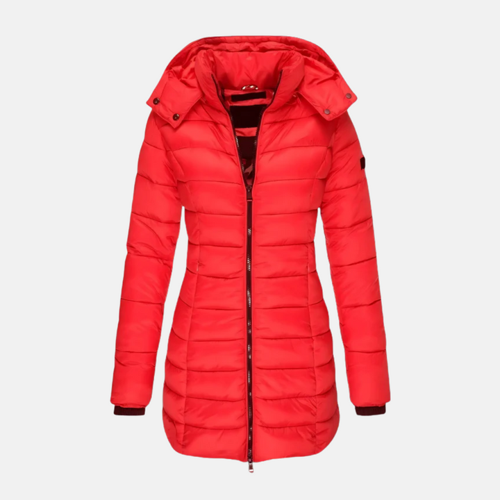 Lune London | Puffer jacket - Slim Fit - Mid length - With hood - Ribbed cuffs