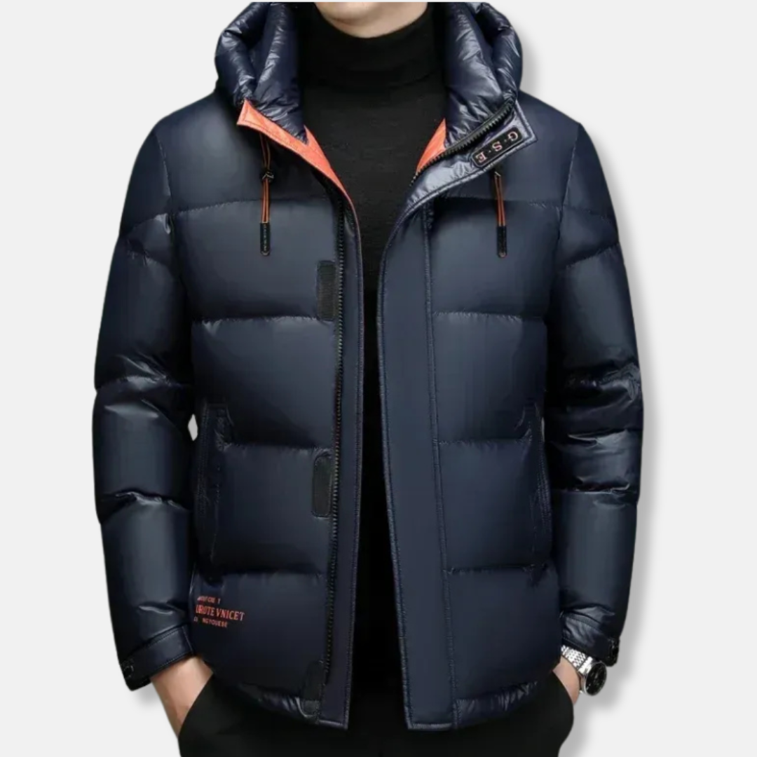 Lune London | Down jacket - Regular fit - With hood - Water-repellent - Zipper and button