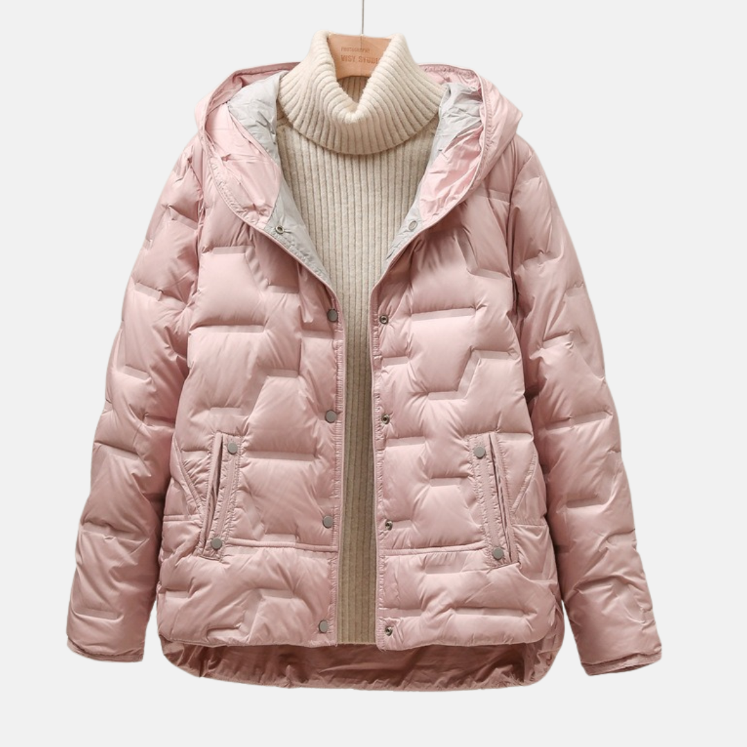 Lune London | Jacket - Quilted Puff - Removable Hood - Snap Button Closure
