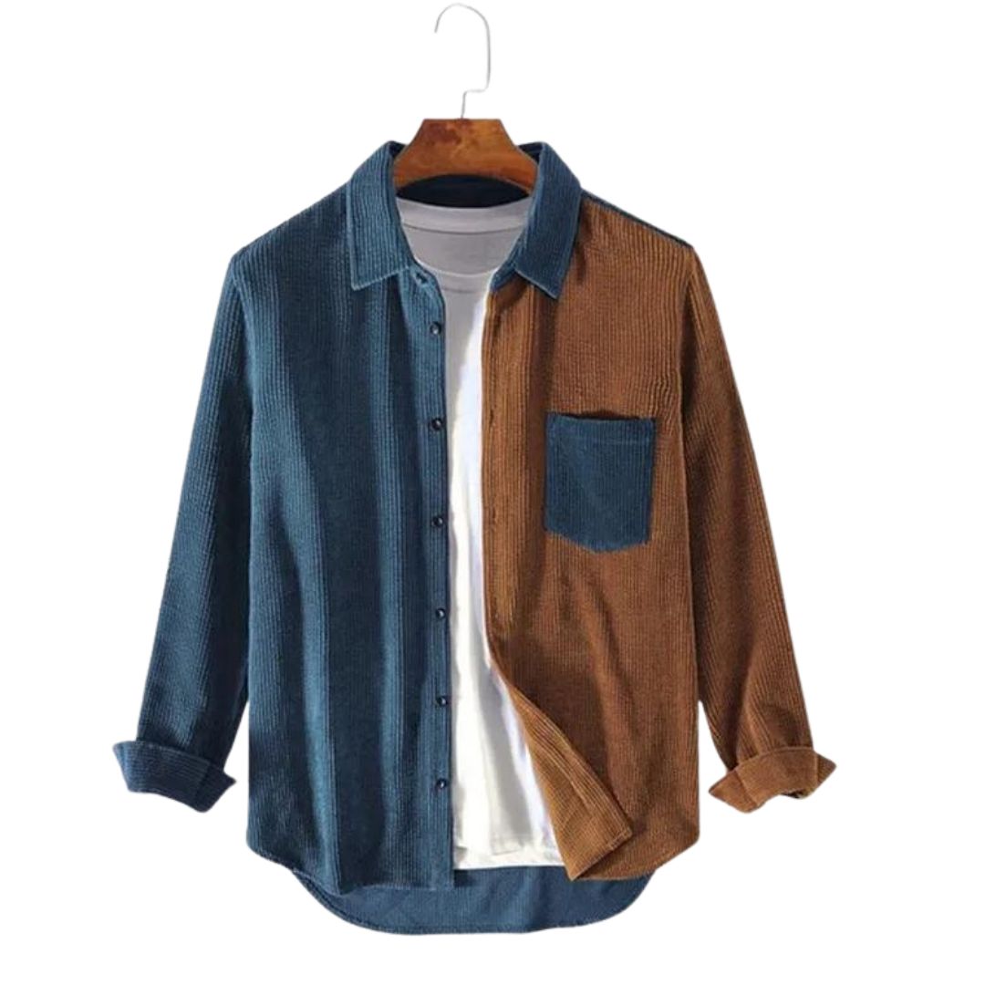 Lune London | Two-Tone Cord Shirt with Contrast Pocket