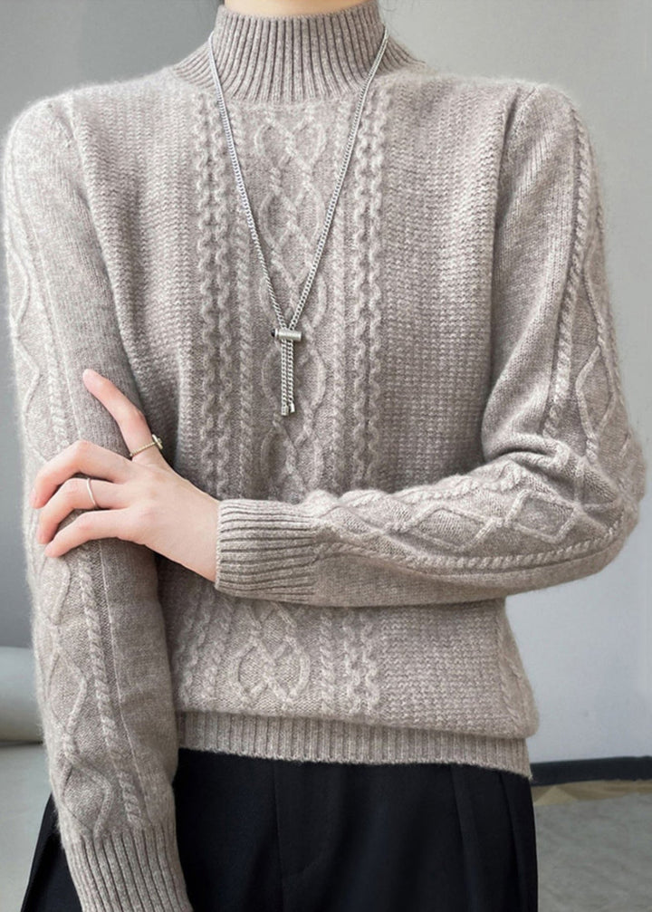 Lune London | Cozy High Collar Cable Knit Sweater Ideal for Winter