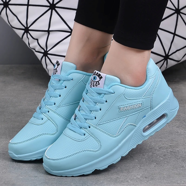Lune London | Pu Orthopedic Women's Sneakers with Black Eye Print
