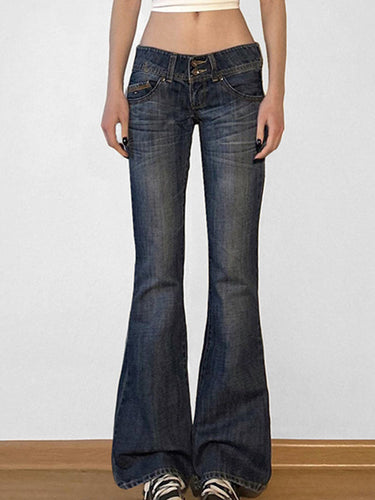 Lune London | Y2K Low Rise Slim Flare Jeans