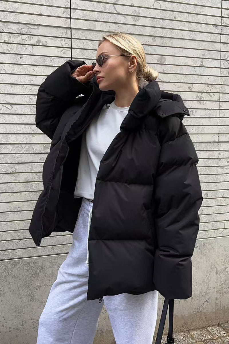 Lune London | Duty Zipper Hooded Puffer Coat