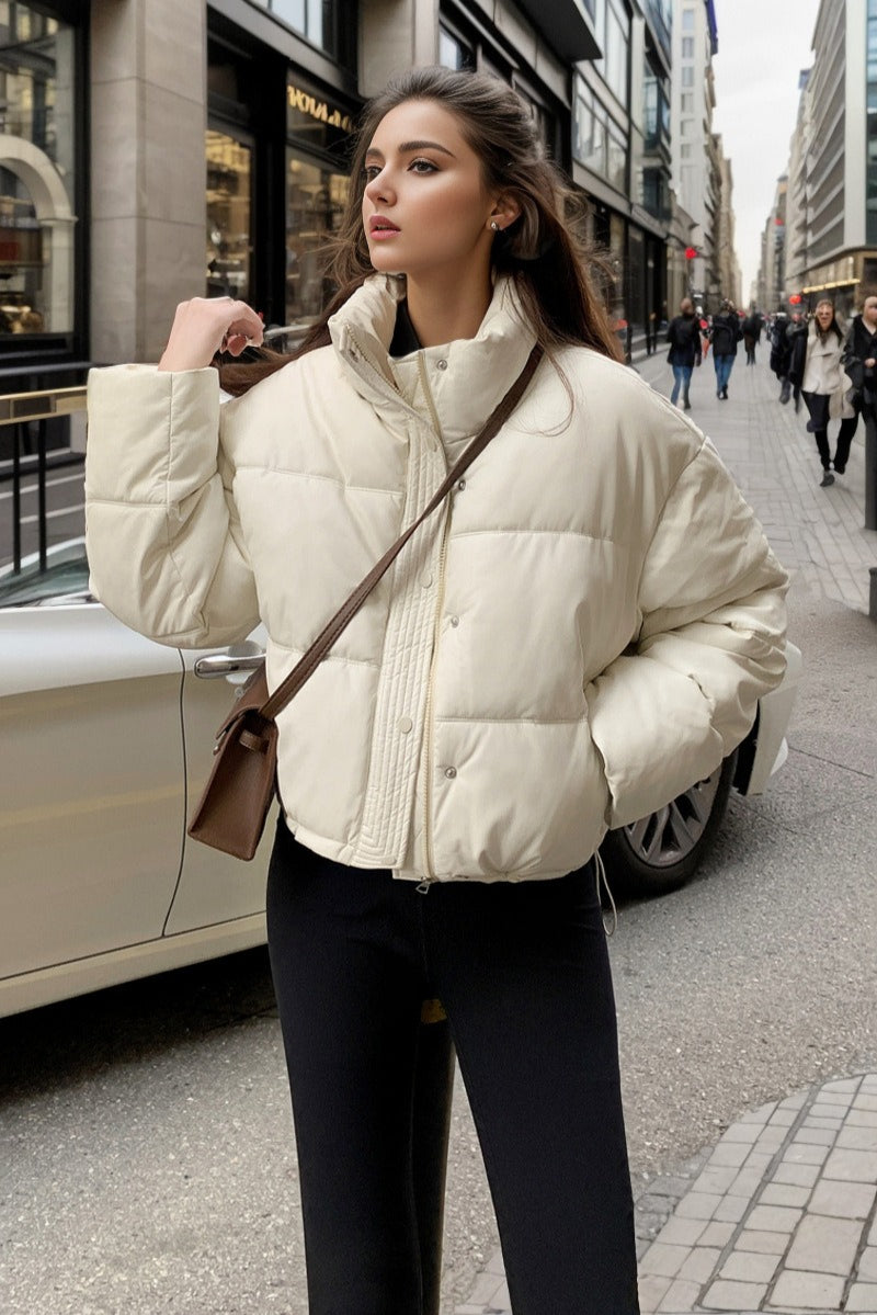 Lune London | Faux Leather Insulated Puffer Jacket