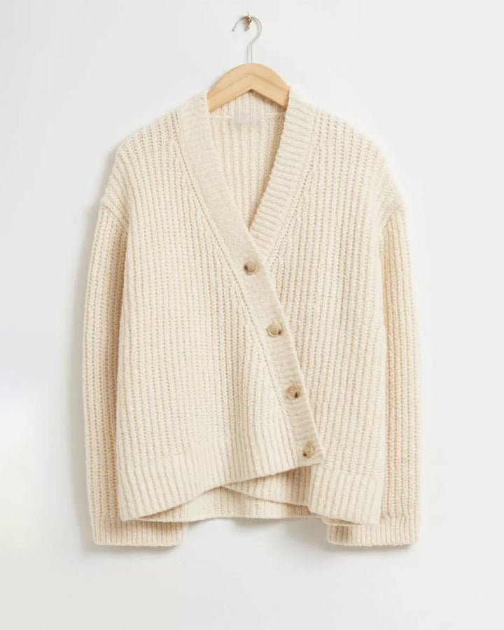 Lune London | Knit cardigan - Oversized Fit - V-neck with buttons - Soft and Comfortable