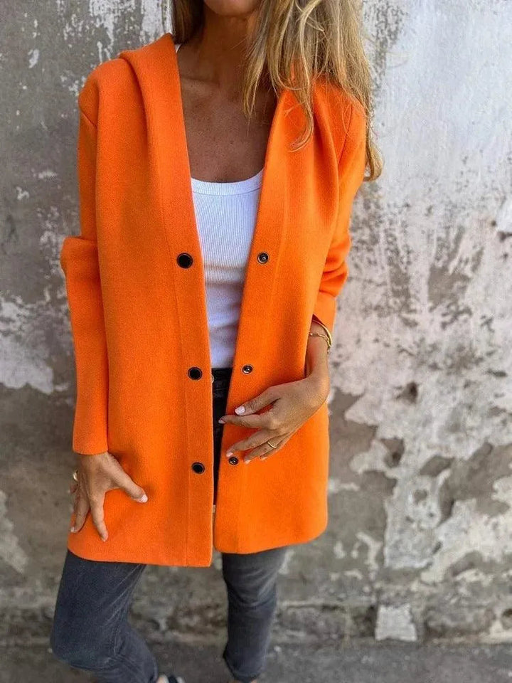 Lune London | Casual Single-Breasted Cardigan with Hood
