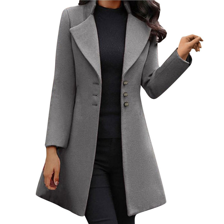 Lune London | Long coat - Tailored fit - Double-breasted buttons - Elegant wool look