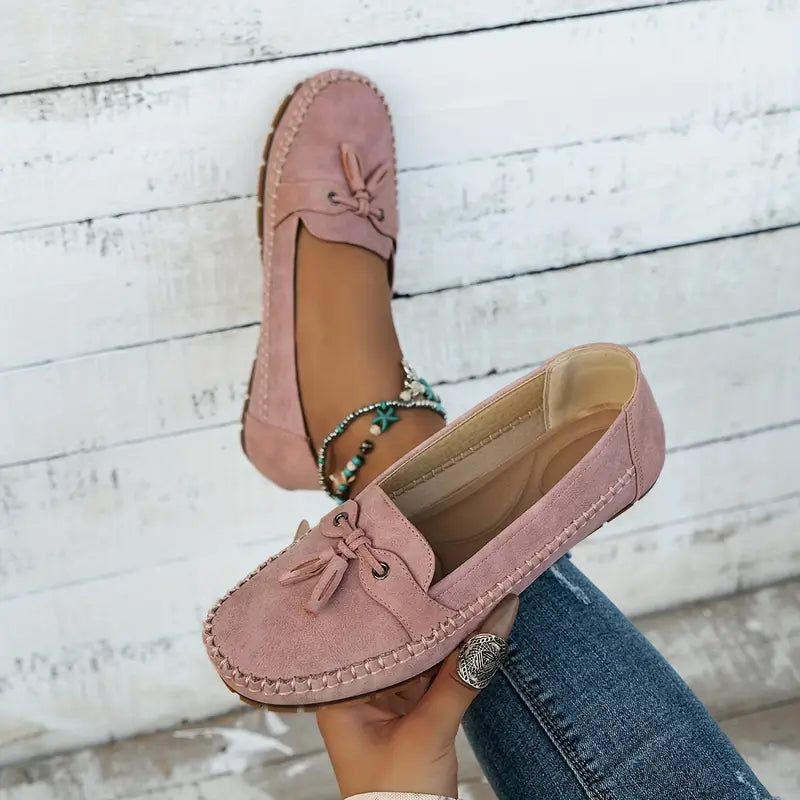 Lune London | Classic Suede Loafers with Tassel Detail for Women