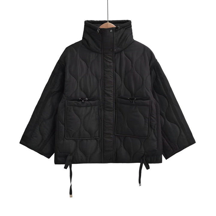 Lune London | Women's hip-length cotton jacket with stand-up collar and drawstring