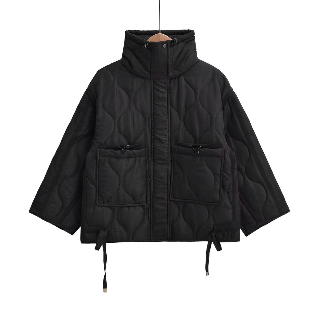 Lune London | Women's hip-length cotton jacket with stand-up collar and drawstring