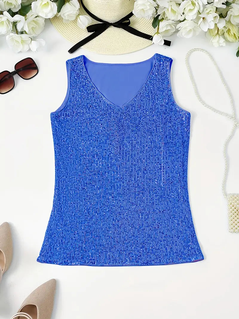 Lune London | Sleeveless Top with Sequins