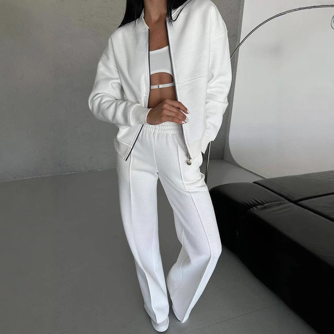Lune London | Two-piece sets with zip jacket and wide legs in sporty style