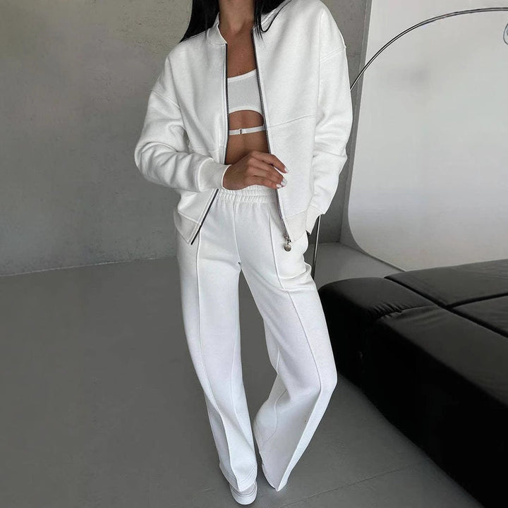 Lune London | Two-piece sets with zip jacket and wide legs in sporty style