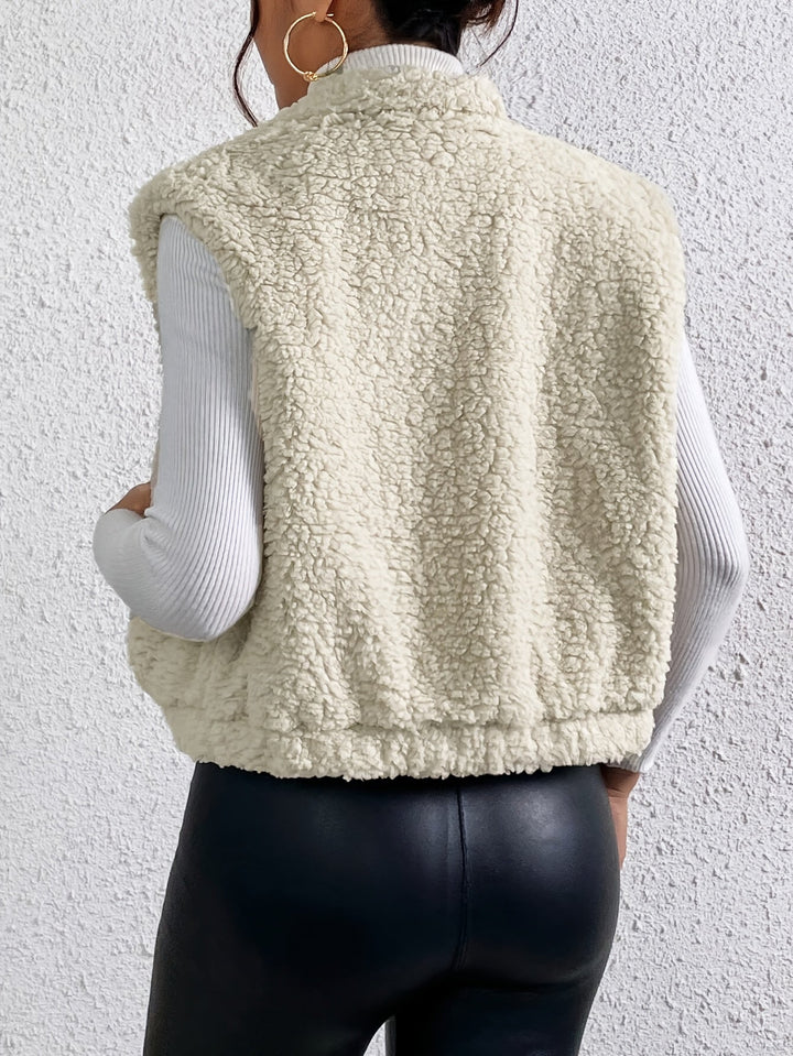 Lune London | Teddy Women's Quilted Vest with Zipper and High Collar
