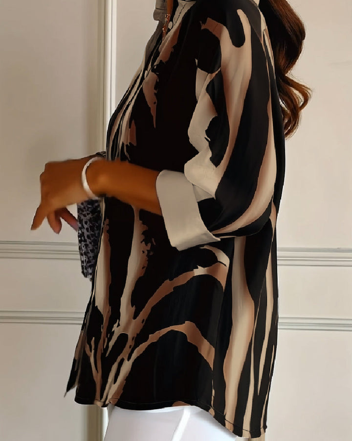 Lune London | Stand Collar Irregular Printed