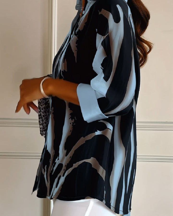 Lune London | Stand Collar Irregular Printed