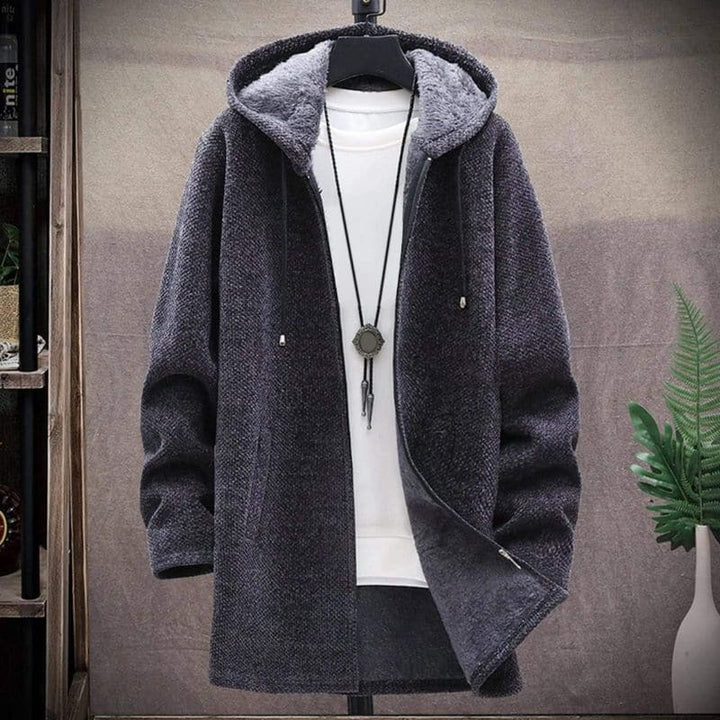 Lune London | Jacket - Wool Blend - Drawstring Hood - Lined and Warm - Zipper & Side Pockets